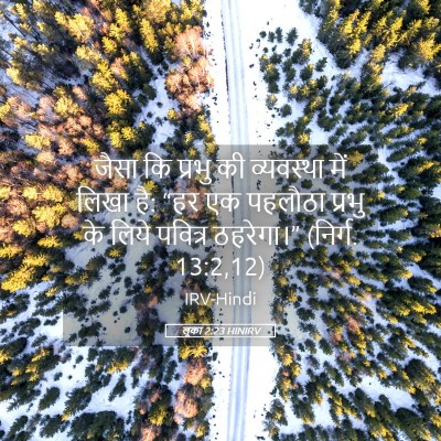 Picture 05 - लूका 2:23 HINIRV - जैसा कि प्रभु की - Bible Verse Picture