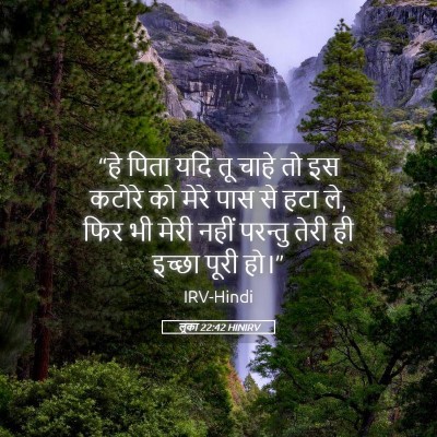 Picture 05 - लूका 22:42 HINIRV - “हे पिता यदि तू - Bible Verse Picture