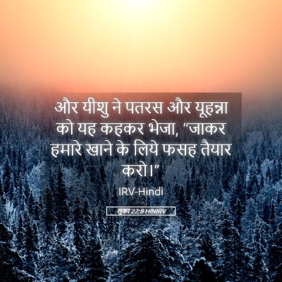 Picture 05 - लूका 22:8 HINIRV - और यीशु ने पतरस और - Bible Verse Picture
