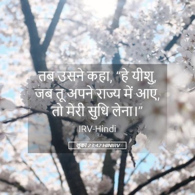 Picture 05 - लूका 23:42 HINIRV - तब उसने कहा, “हे - Bible Verse Picture