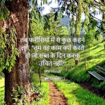 Picture 05 - लूका 6:2 HINIRV - तब फरीसियों में से - Bible Verse Picture