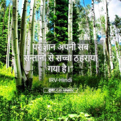 Picture 05 - लूका 7:35 HINIRV - पर ज्ञान अपनी सब - Bible Verse Picture