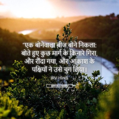 Picture 05 - लूका 8:5 HINIRV - “एक बोनेवाला बीज - Bible Verse Picture