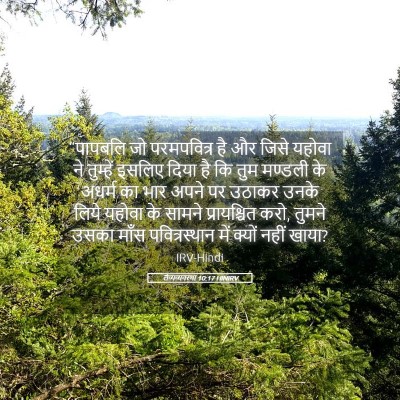 Picture 05 - लैव्यव्यवस्था 10:17 HINIRV - “पापबलि जो - Bible Verse Picture