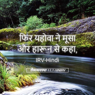 Picture 05 - लैव्यव्यवस्था 11:1 HINIRV - फिर यहोवा ने मूसा - Bible Verse Picture