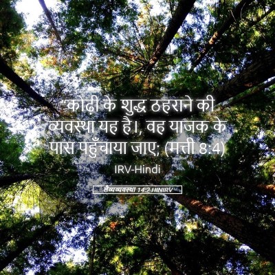 Picture 05 - लैव्यव्यवस्था 14:2 HINIRV - “कोढ़ी के शुद्ध - Bible Verse Picture