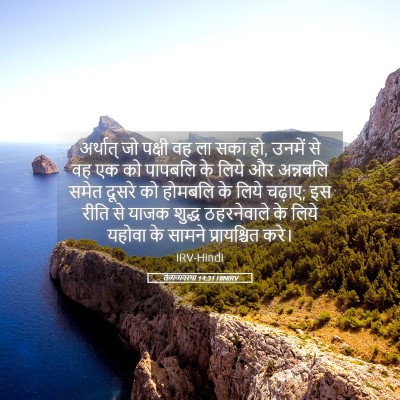 Picture 05 - लैव्यव्यवस्था 14:31 HINIRV - अर्थात् जो पक्षी - Bible Verse Picture