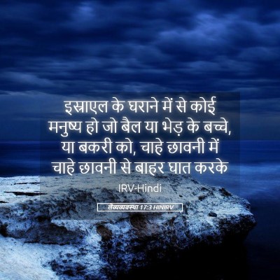 Picture 05 - लैव्यव्यवस्था 17:3 HINIRV - इस्राएल के घराने - Bible Verse Picture