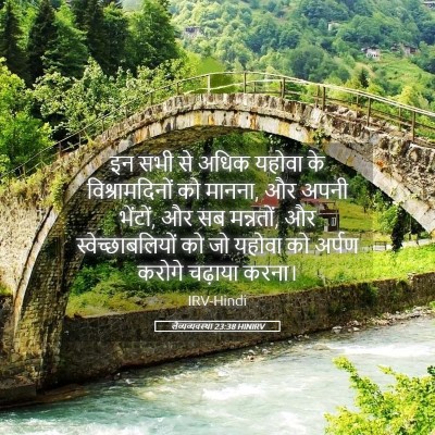 Picture 05 - लैव्यव्यवस्था 23:38 HINIRV - इन सभी से अधिक - Bible Verse Picture