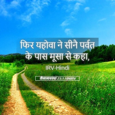 Picture 05 - लैव्यव्यवस्था 25:1 HINIRV - फिर यहोवा ने सीनै - Bible Verse Picture