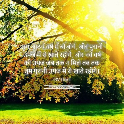 Picture 05 - लैव्यव्यवस्था 25:22 HINIRV - तुम आठवें वर्ष में - Bible Verse Picture