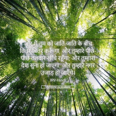 Picture 05 - लैव्यव्यवस्था 26:33 HINIRV - और मैं तुम को - Bible Verse Picture