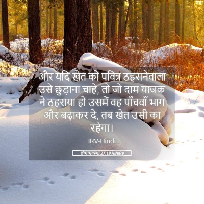 Picture 05 - लैव्यव्यवस्था 27:19 HINIRV - और यदि खेत को - Bible Verse Picture