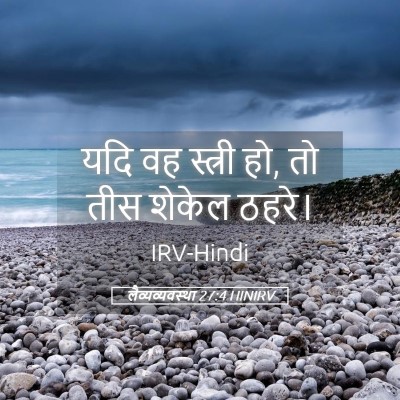 Picture 05 - लैव्यव्यवस्था 27:4 HINIRV - यदि वह स्त्री हो, - Bible Verse Picture