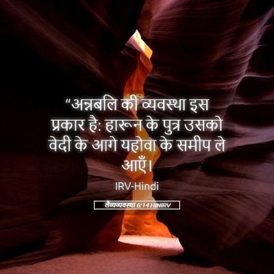 Picture 05 - लैव्यव्यवस्था 6:14 HINIRV - “अन्नबलि की - Bible Verse Picture