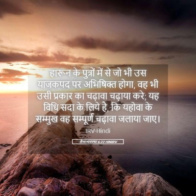 Picture 05 - लैव्यव्यवस्था 6:22 HINIRV - हारून के पुत्रों - Bible Verse Picture