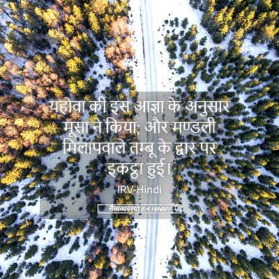 Picture 05 - लैव्यव्यवस्था 8:4 HINIRV - यहोवा की इस आज्ञा - Bible Verse Picture