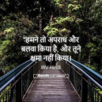 Picture 05 - विलापगीत 3:42 HINIRV - “हमने तो अपराध और - Bible Verse Picture