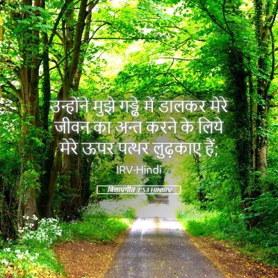 Picture 05 - विलापगीत 3:53 HINIRV - उन्होंने मुझे - Bible Verse Picture