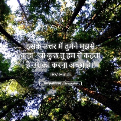 Picture 05 - व्यवस्थाविवरण 1:14 HINIRV - इसके उत्तर में - Bible Verse Picture