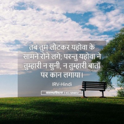 Picture 05 - व्यवस्थाविवरण 1:45 HINIRV - तब तुम लौटकर यहोवा - Bible Verse Picture