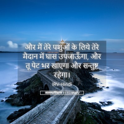Picture 05 - व्यवस्थाविवरण 11:15 HINIRV - और मैं तेरे पशुओं - Bible Verse Picture