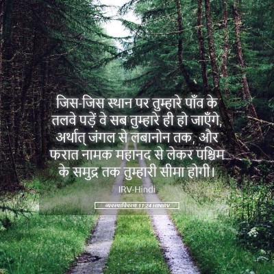 Picture 05 - व्यवस्थाविवरण 11:24 HINIRV - जिस-जिस स्थान पर - Bible Verse Picture