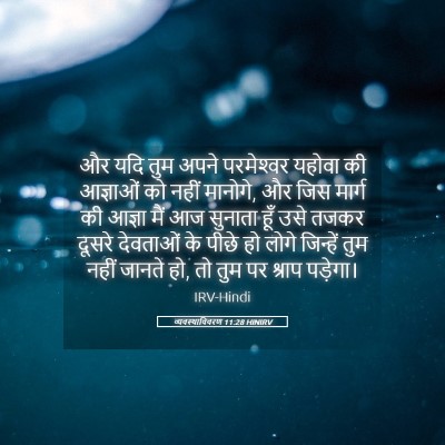 Picture 05 - व्यवस्थाविवरण 11:28 HINIRV - और यदि तुम अपने - Bible Verse Picture