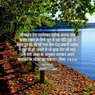 Picture 05 - व्यवस्थाविवरण 12:21 HINIRV - जो स्थान तेरा - Bible Verse Picture