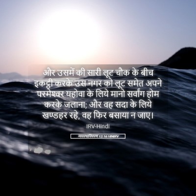 Picture 05 - व्यवस्थाविवरण 13:16 HINIRV - और उसमें की सारी - Bible Verse Picture
