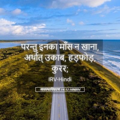 Picture 05 - व्यवस्थाविवरण 14:12 HINIRV - परन्तु इनका माँस न - Bible Verse Picture