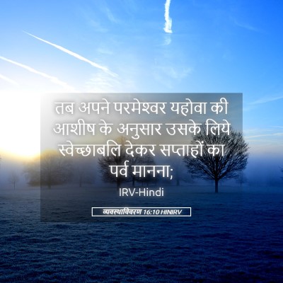 Picture 05 - व्यवस्थाविवरण 16:10 HINIRV - तब अपने परमेश्‍वर - Bible Verse Picture