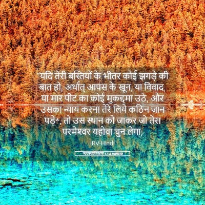 Picture 05 - व्यवस्थाविवरण 17:8 HINIRV - “यदि तेरी - Bible Verse Picture