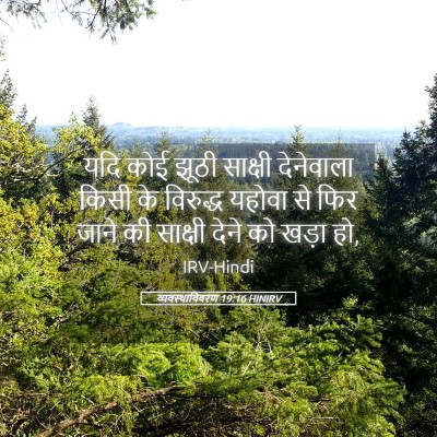 Picture 05 - व्यवस्थाविवरण 19:16 HINIRV - यदि कोई झूठी - Bible Verse Picture