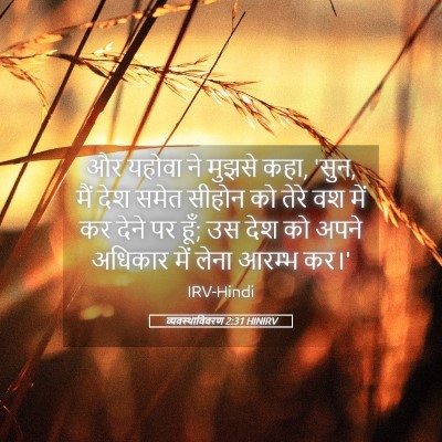 Picture 05 - व्यवस्थाविवरण 2:31 HINIRV - और यहोवा ने मुझसे - Bible Verse Picture