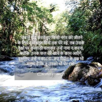 Picture 05 - व्यवस्थाविवरण 20:19 HINIRV - “जब तू युद्ध करते - Bible Verse Picture