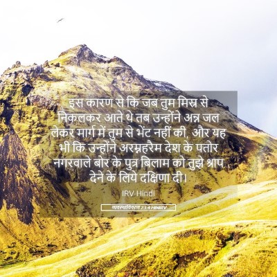 Picture 05 - व्यवस्थाविवरण 23:4 HINIRV - इस कारण से कि जब - Bible Verse Picture