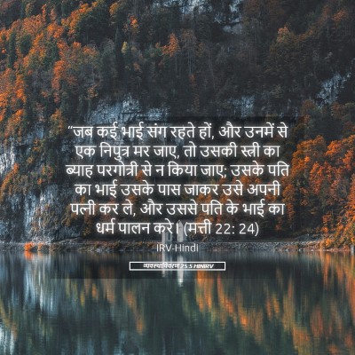 Picture 05 - व्यवस्थाविवरण 25:5 HINIRV - “जब कई भाई संग रहते - Bible Verse Picture