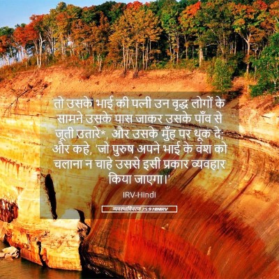 Picture 05 - व्यवस्थाविवरण 25:9 HINIRV - तो उसके भाई की - Bible Verse Picture