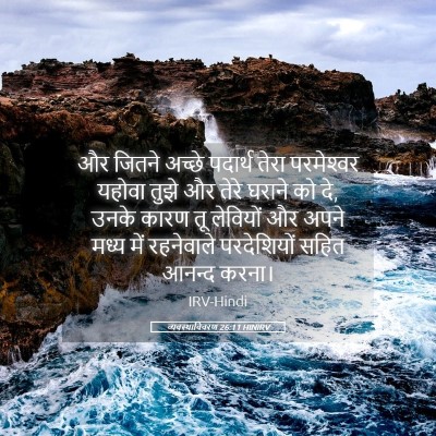 Picture 05 - व्यवस्थाविवरण 26:11 HINIRV - और जितने अच्छे - Bible Verse Picture