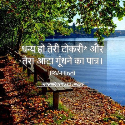 Picture 05 - व्यवस्थाविवरण 28:5 HINIRV - धन्य हो तेरी टोकरी* - Bible Verse Picture