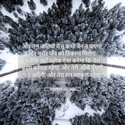 Picture 05 - व्यवस्थाविवरण 28:65 HINIRV - और उन जातियों में - Bible Verse Picture