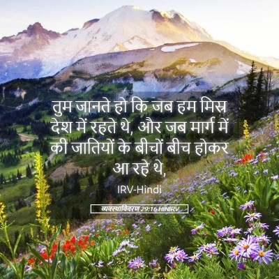 Picture 05 - व्यवस्थाविवरण 29:16 HINIRV - तुम जानते हो कि जब - Bible Verse Picture