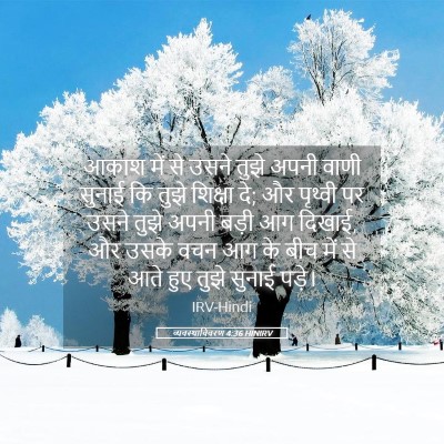 Picture 05 - व्यवस्थाविवरण 4:36 HINIRV - आकाश में से उसने - Bible Verse Picture