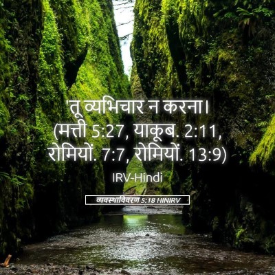 Picture 05 - व्यवस्थाविवरण 5:18 HINIRV - 'तू व्यभिचार न - Bible Verse Picture