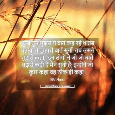 Picture 05 - व्यवस्थाविवरण 5:28 HINIRV - “जब तुम मुझसे ये - Bible Verse Picture