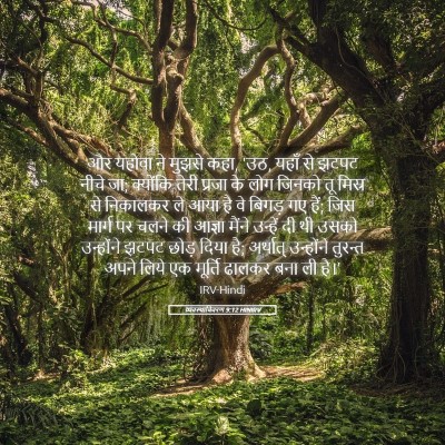Picture 05 - व्यवस्थाविवरण 9:12 HINIRV - और यहोवा ने मुझसे - Bible Verse Picture