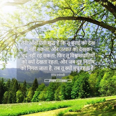 Picture 05 - हबक्कूक 1:13 HINIRV - तेरी आँखें ऐसी - Bible Verse Picture