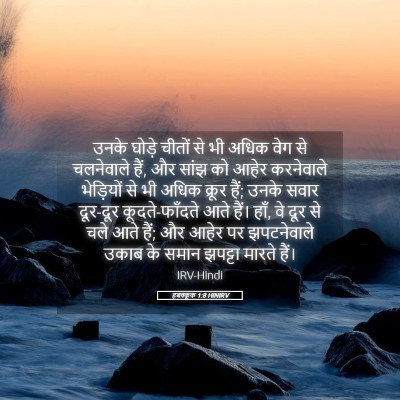 Picture 05 - हबक्कूक 1:8 HINIRV - उनके घोड़े चीतों - Bible Verse Picture