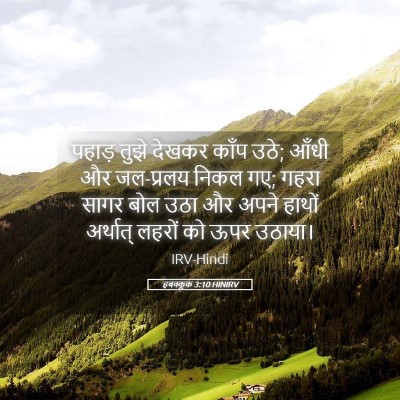 Picture 05 - हबक्कूक 3:10 HINIRV - पहाड़ तुझे देखकर - Bible Verse Picture
